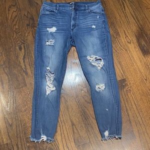 EXPRESS Ripped Jeans - Ankle High Rise - Stretch+ - 12R